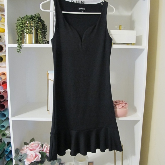 Express Women's Sleeveless Cocktail Little Black wedding party Dress Size Small - Picture 4 of 7